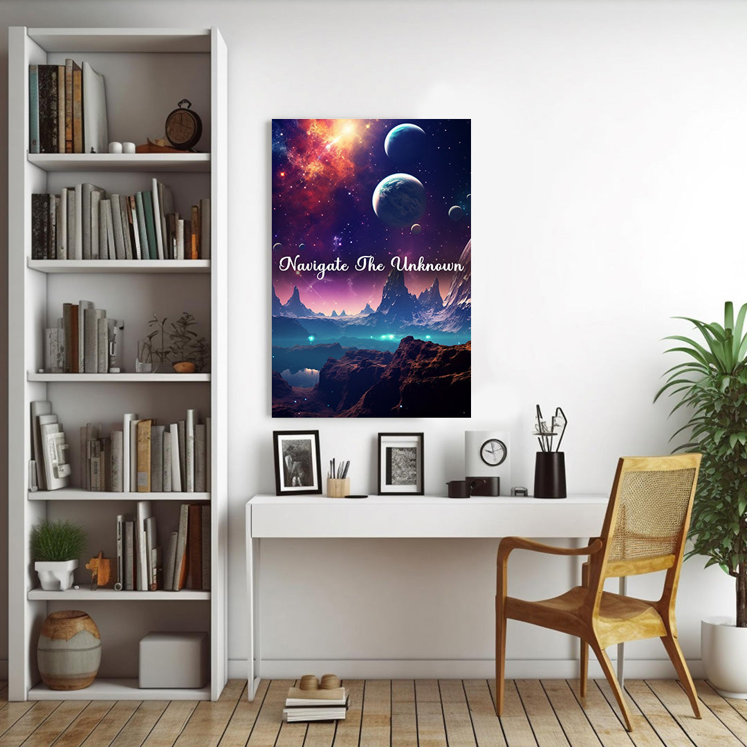 Stellar Panorama: The Cosmic Oasis | Space Canvas Poster