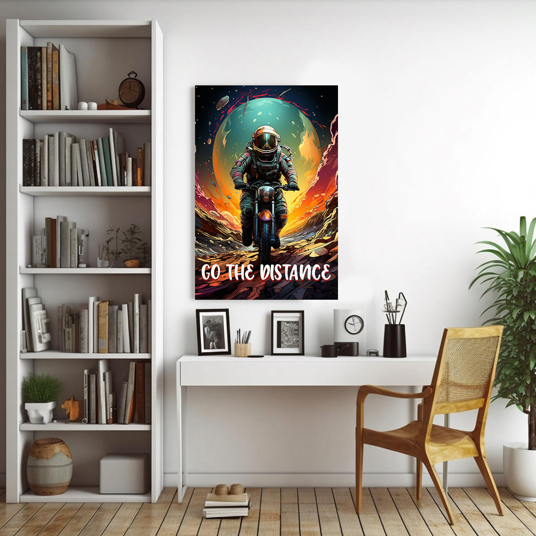 Galactic Rider: Cosmic Frontier | Space Canvas Poster