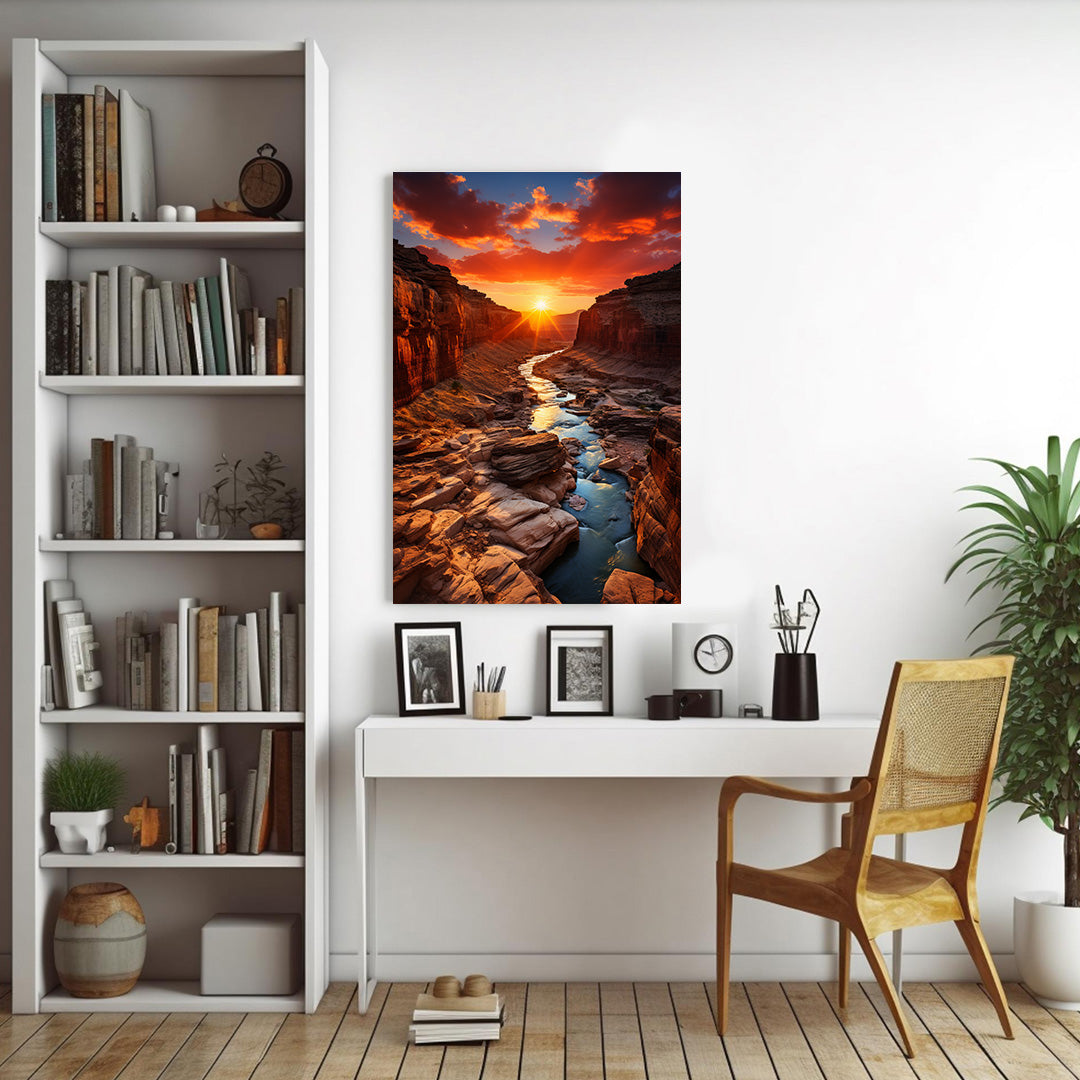 Canyon Glow at Sunset | Travel Canvas Poster