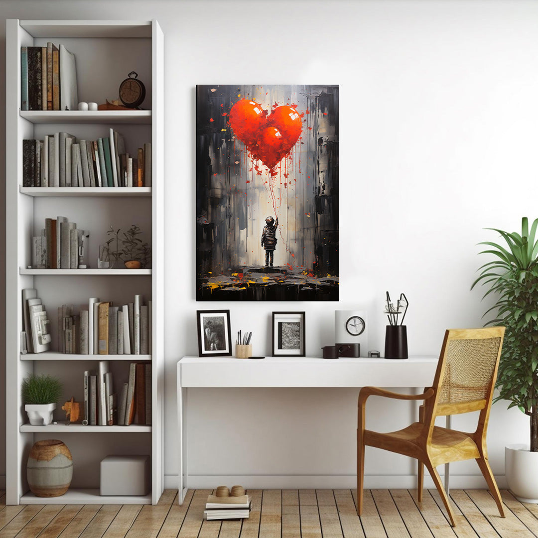 Heartstrings of the City - Banksy Style | Art Canvas Poster