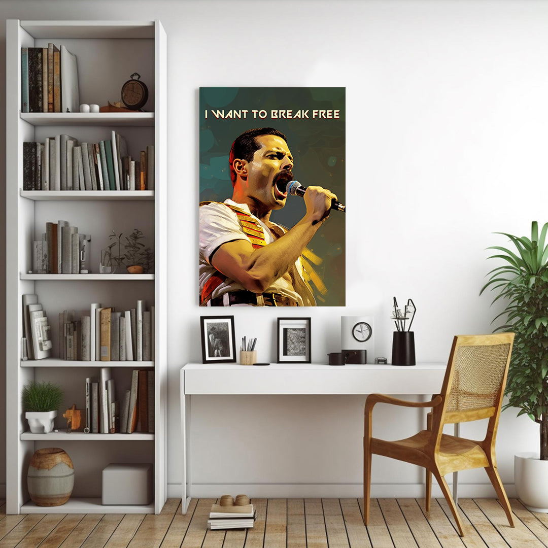 Freddie Mercury: Queen's Golden Voice | Music Canvas Poster