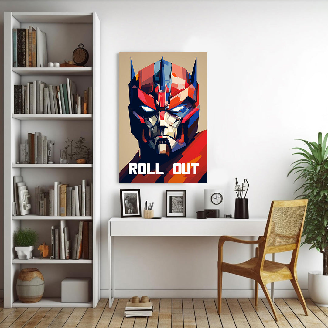 Polygonal Optimus: The Autobot Leader | Transformers | Movies & Shows Canvas Poster