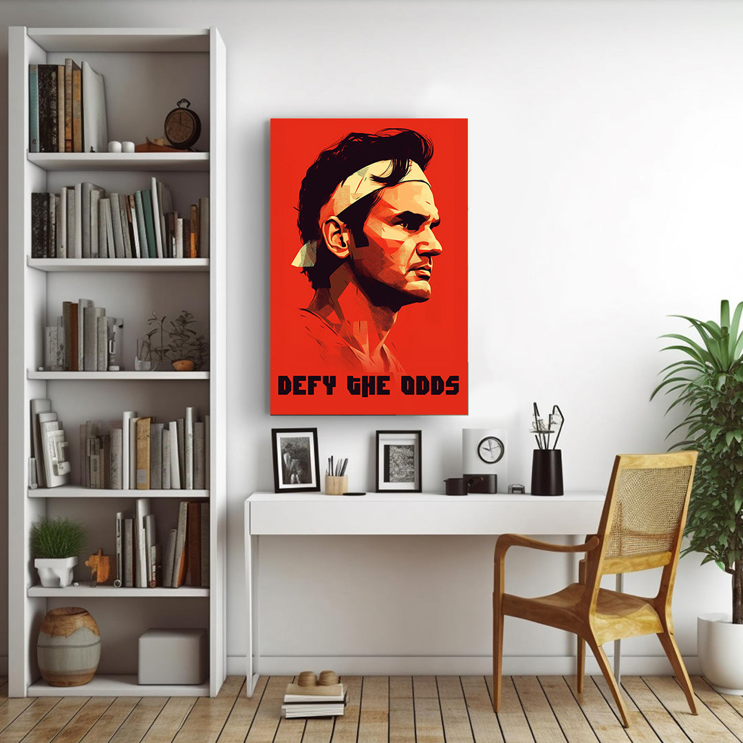 Roger Federer: Gaze of a Champion | Tennis Canvas Poster