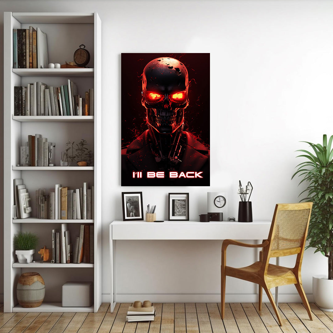 Fiery Gaze: The Terminator Ascendant | Movies & Shows Canvas Poster