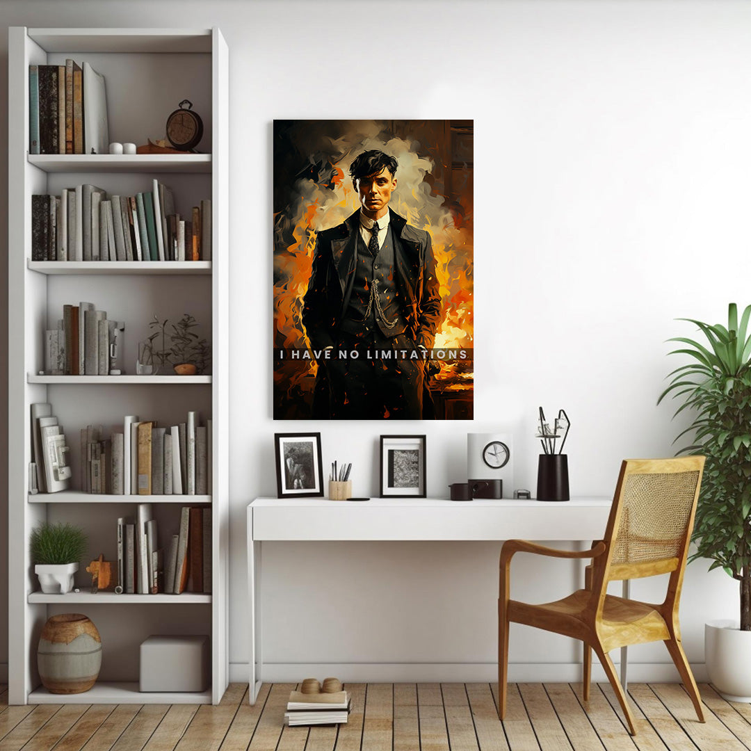 Tommy Shelby: Flames of Birmingham | Peaky Blinder | Movies & Shows Canvas Poster