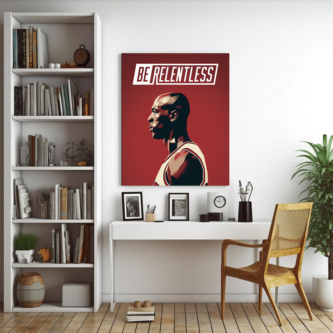 Michael Jordan: Flight in Red | Basketball Canvas Poster