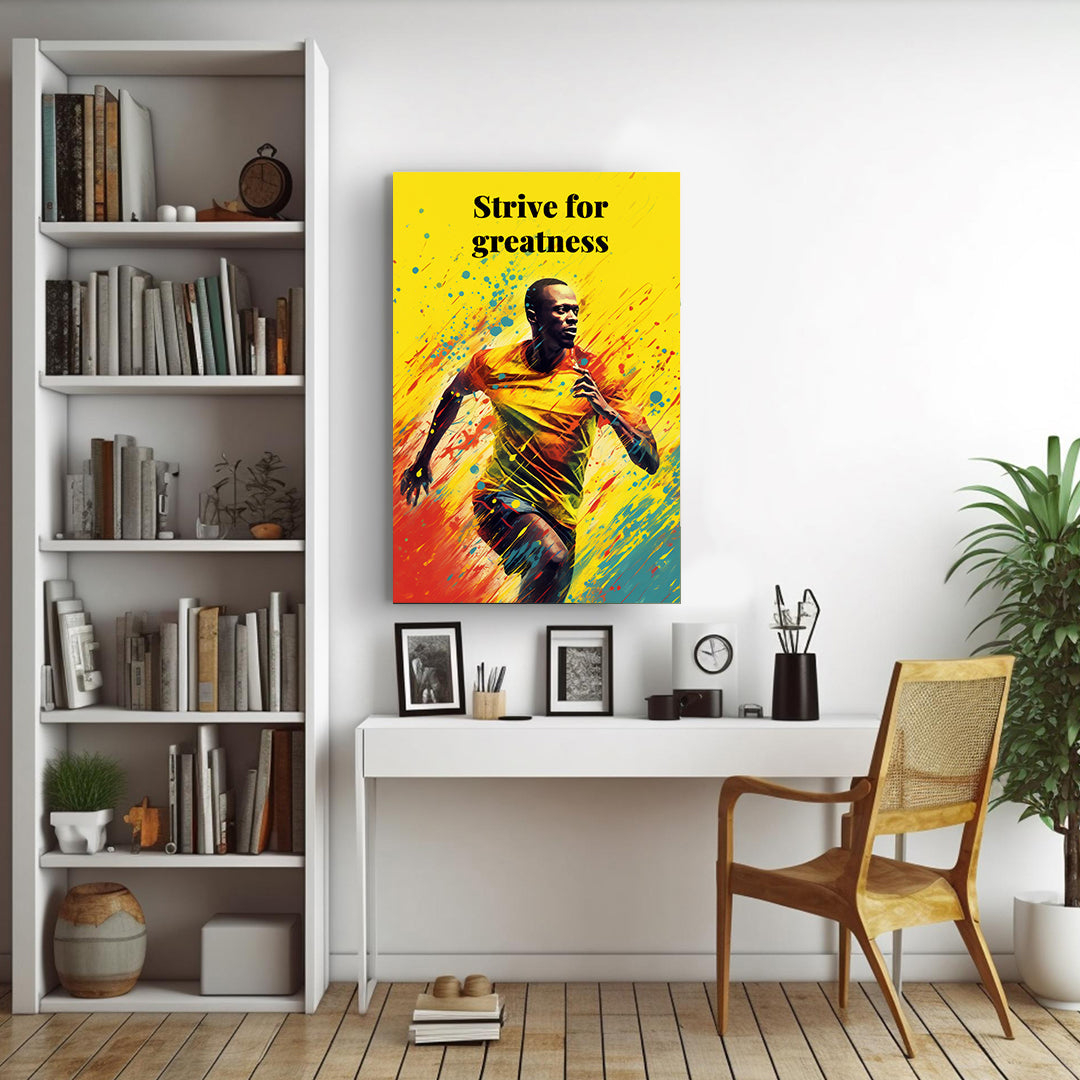 Usain Bolt: Sprint of Brilliance | Athletics Canvas Poster