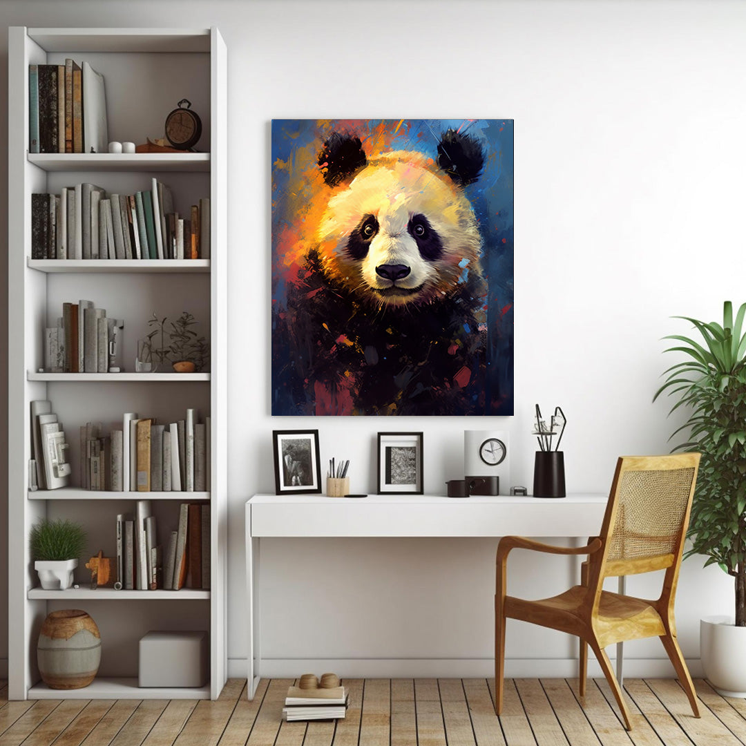 Whimsical Panda Essence | Animal Canvas Poster