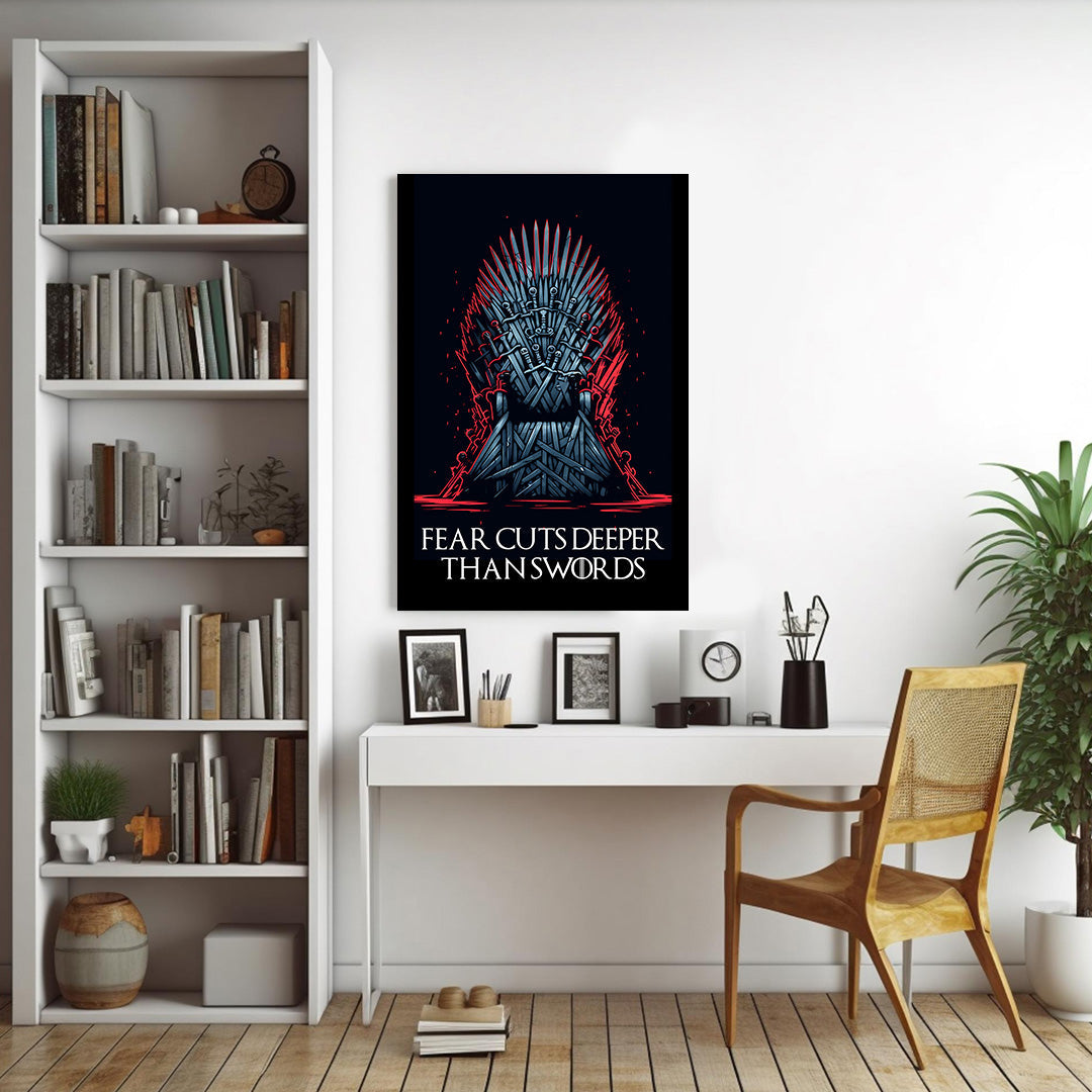 Rise to Power: Iron Throne Luminescent | Game of Thrones | Movies & Shows Canvas Poster