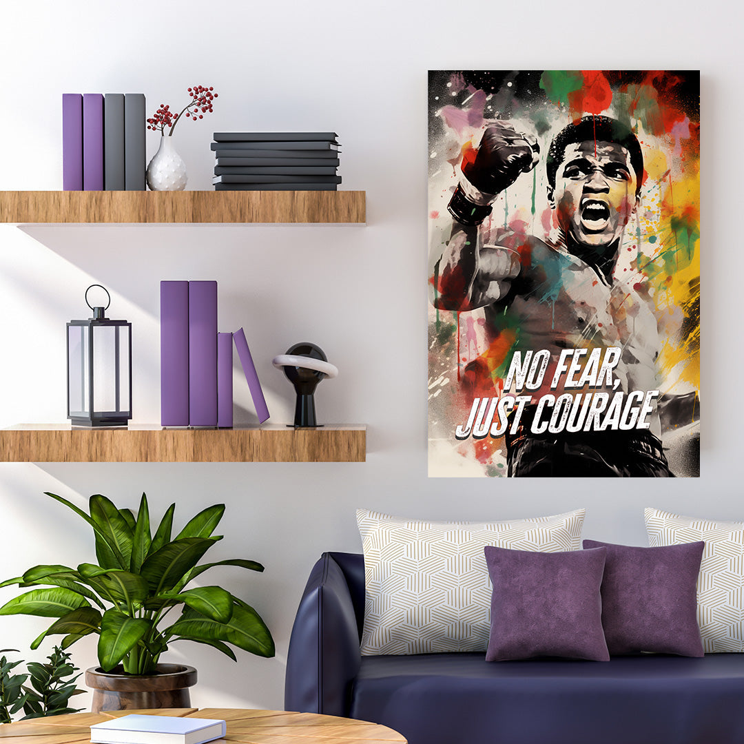 Muhammad Ali: The Colorful Roar | Boxing Canvas Poster